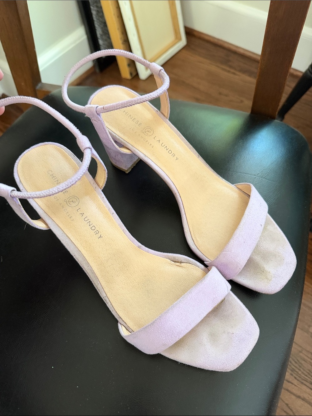 Chinese Laundry Pastel Lilac Block Heel Sandals